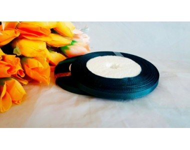 Репсовая однотонная 6мм*18м,цв.темно-зеленого