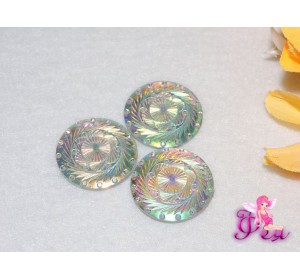 Серединки пластик (перламутр.) 25мм.