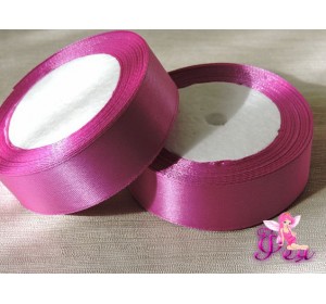 Атласная лента 25 мм, цв. темно-лиловый- 1 м