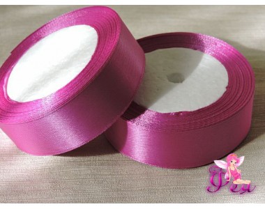 Атласная лента 25 мм, цв. темно-лиловый- 1 м