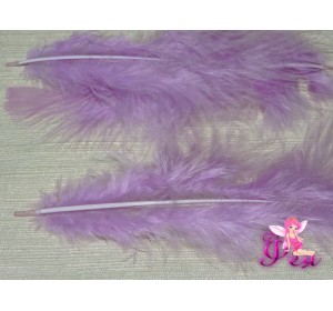 Перо декоративное 11см, цв. сиреневый - 1шт