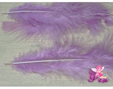 Перо декоративное 11см, цв. сиреневый - 1шт