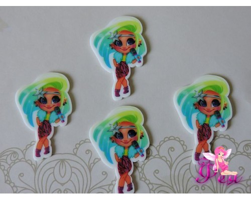 Кабошон-вырубка "Хэрдораблс " 44*29 мм, певица  -1 шт