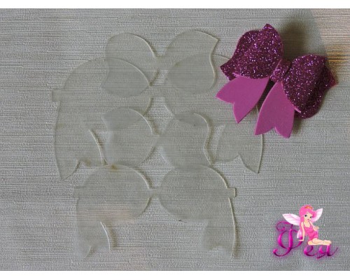 Набор шаблонов "Бантик №2" в комплекте 4 детали