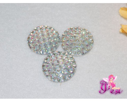 Серединки пластик (перламутр.) 25мм, 