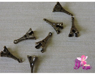 Подвеска металлическая "Эйфелевая башня" 20*9 мм, цв.  бронза (1 шт)