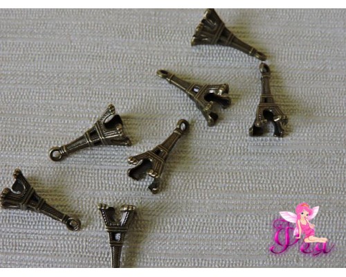 Подвеска металлическая "Эйфелевая башня" 20*9 мм, цв.  бронза (1 шт)