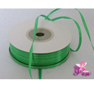 Лента атласная 3 мм, зеленый № 19 (отрез 5 м)