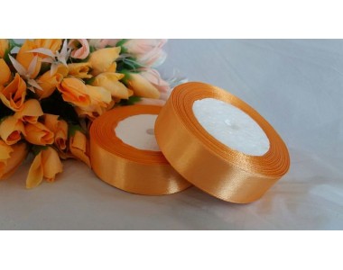 Атласная лента 25мм, цв. бледно оранжевый