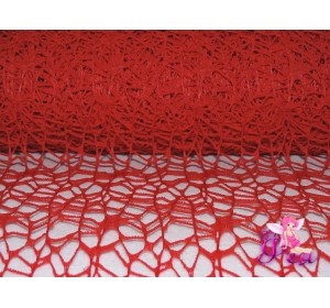Искусственный сизаль паутинка , красного цвета (отрез 50см*50см)