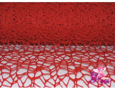 Искусственный сизаль паутинка , красного цвета (отрез 50см*50см)