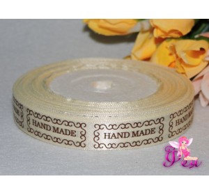 Лента атласная "Hand made" 15мм