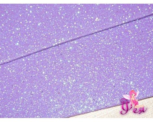 Фоамиран глиттерный, 2 мм перламутровый , цв. фиолетовый - 1 лист.