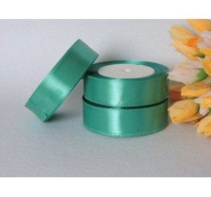 Однотонная атласная лента 25 мм, бирюзового цвета-1м