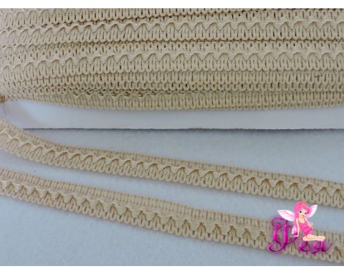 Тесьма "Самоса" 12 мм , цв. кремовый №104