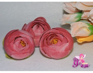 Камелия из ткани 5 см, цв. розовая пенка