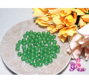 Бусинки 8 мм, цв. зеленый  (10 шт)