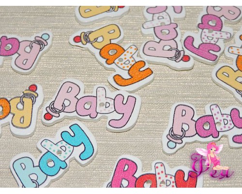 Фигурка из фанеры 32*25  мм "Baby" - 1 шт