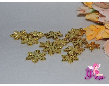 Декоративные элементы " Снежинка" 30 мм, цв. золотой