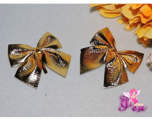 Бантик 5 см на блистере, золото