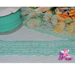 Кружево капрон 45мм бирюзового цвета - 1м