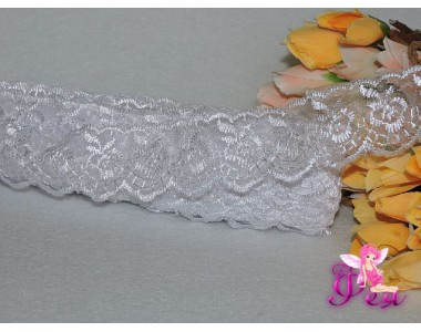 Кружево капрон 45мм. цв. белый - 1 м.