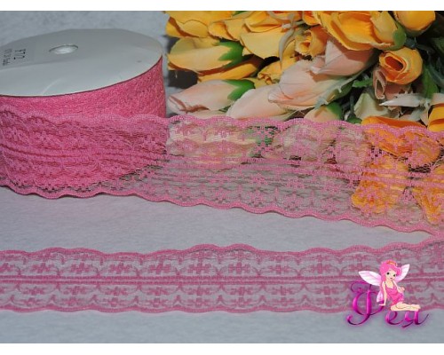 Кружево капрон 45мм  розового цвета