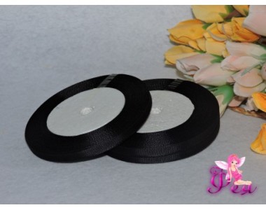 Репсовая однотонная 6 мм, цв. черный