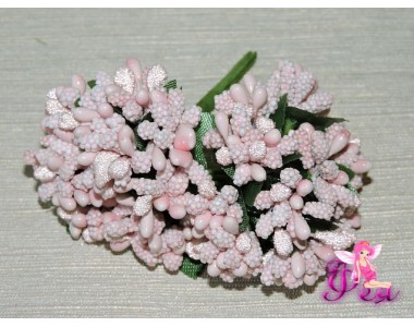 Букетик тычинок  из 12 шт, цв. светло-розовый