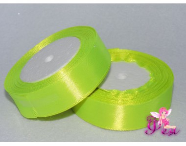 Лента атласная 25 мм, лаймовый № 57