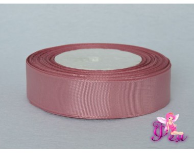 Однотонная репсовая лента 25 мм,  цв. пепельно-розовый -1 м