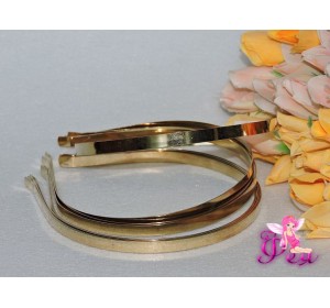 Ободок металл 7мм, цв. золото - 1 шт.