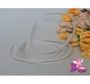 Ободок-основа пластик цв.белый 4 мм - 1шт