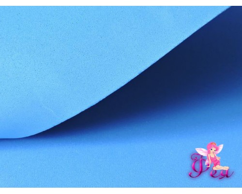 Фоамиран толщина 2мм, цв. синий № 23