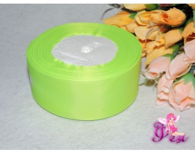 Репсовая лента однотонная 40мм , цв. салатовый - 1м
