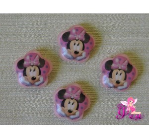 Кабошон пластиковый 22 мм " Мини", цв. светло-розовый