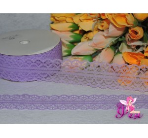 Кружево капрон 25мм светло-фиолетового цвета - 1м