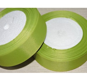 Однотонная репсовая лента 25 мм,  цв.  травы -1 м