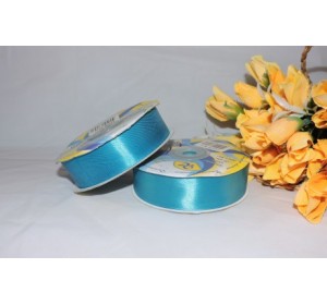 Атласная лента 25 мм, цв. бирюза