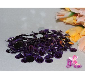 Стразы-декор "Цветок" 12 мм, темно-фиолетовый