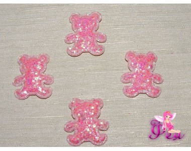 Патч с глиттером перламутр 30*33 см, цв. розовый