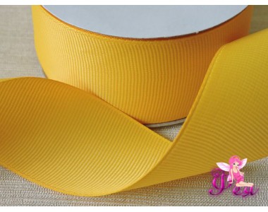 Репсовая лента 40 мм, цв. желтый - 1 м