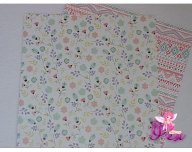 Бумага для скрапбукинга,  "Нежность,  кружево"Размер: 30,5 см х 30,5 см.  Плотность: 190 граммов.