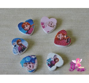 Декоративная бусина с рисунком 19*19 см, "Сердце"