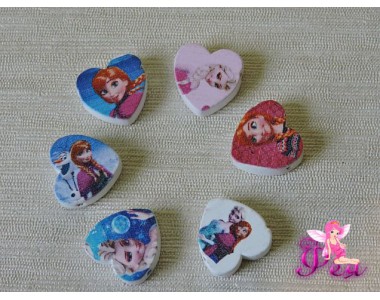 Декоративная бусина с рисунком 19*19 см, "Сердце"