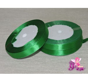 Атласная лента 12мм, цв. зеленый - 1 м.