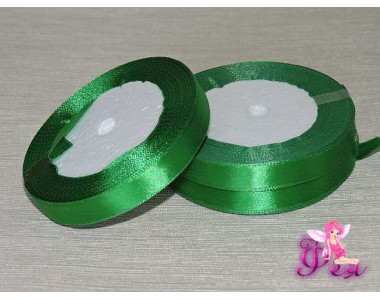 Атласная лента 12мм, цв. зеленый - 1 м.