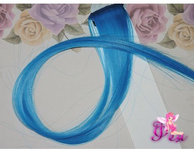 Цветная прядь, 50 см, цв.  темный морская волна - 1 шт.