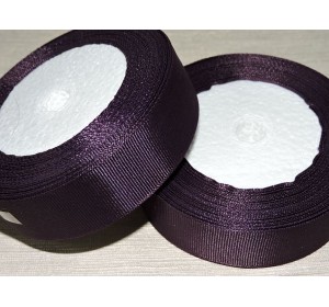 Однотонная репсовая лента 25 мм,  цв. светло-пурпурный -1 м