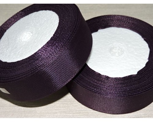 Однотонная репсовая лента 25 мм,  цв. светло-пурпурный -1 м
